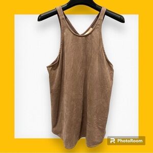 Lucy Love Life Charlie Tank Medium Tan Faux Suede